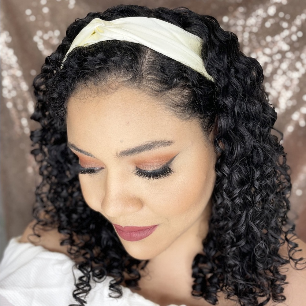 Cream mulberry silk headband